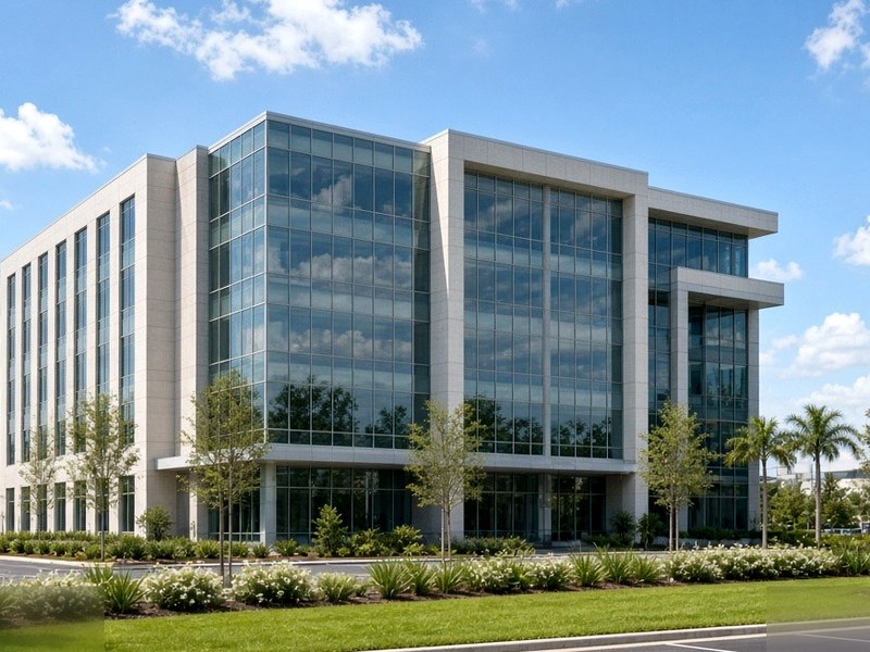 Commercial building for facility cleaning