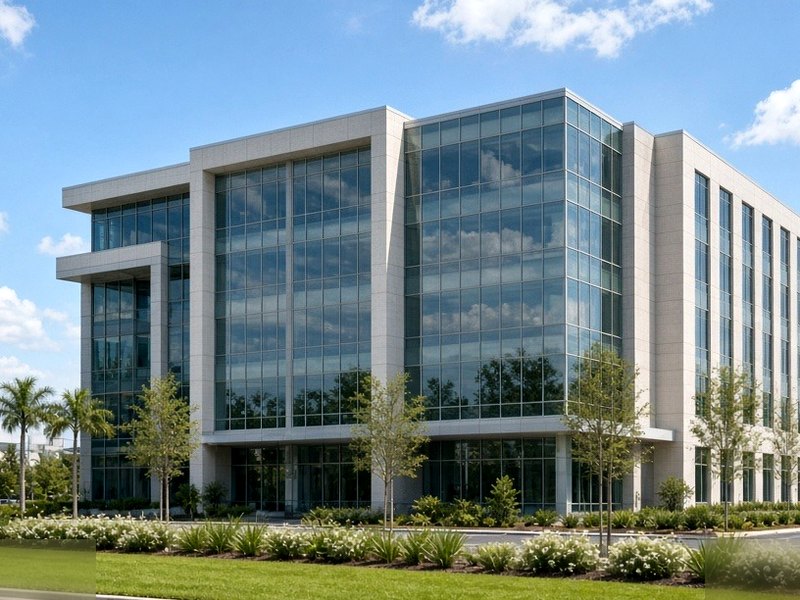 Commercial building grounds irrigation