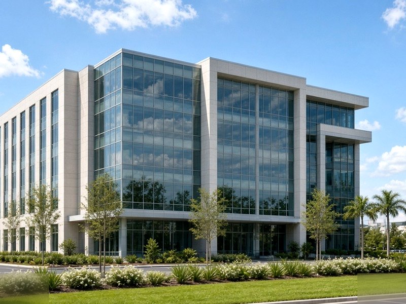 Commercial campus landscaping